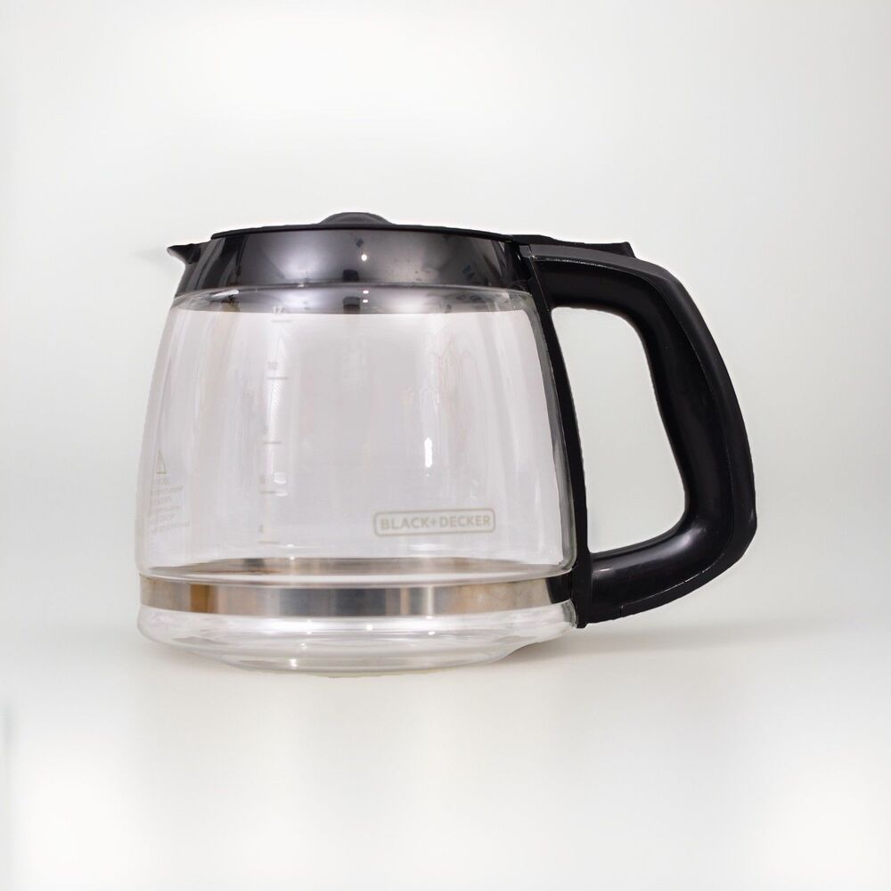 black & decker glass 12 cup coffee pot carafe replacement with black flip lid